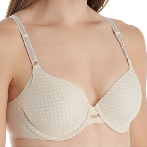 Warners Polka Dot Beige Bra Size 34D